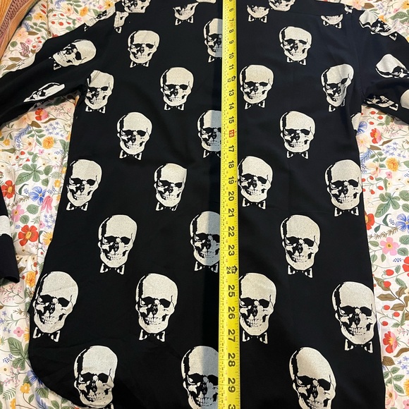 Saint Laurent Men Skulls button up long sleeve XS Rare